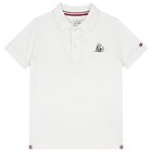 Boys White Logo Sailboat Polo Shirt, 1, hi-res