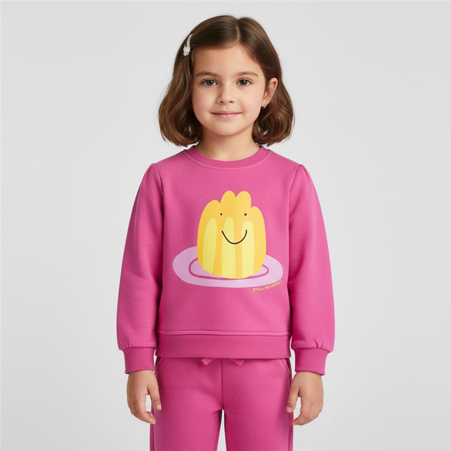 Younger Girls Pink Jelly Sweatshirt, 1, hi-res