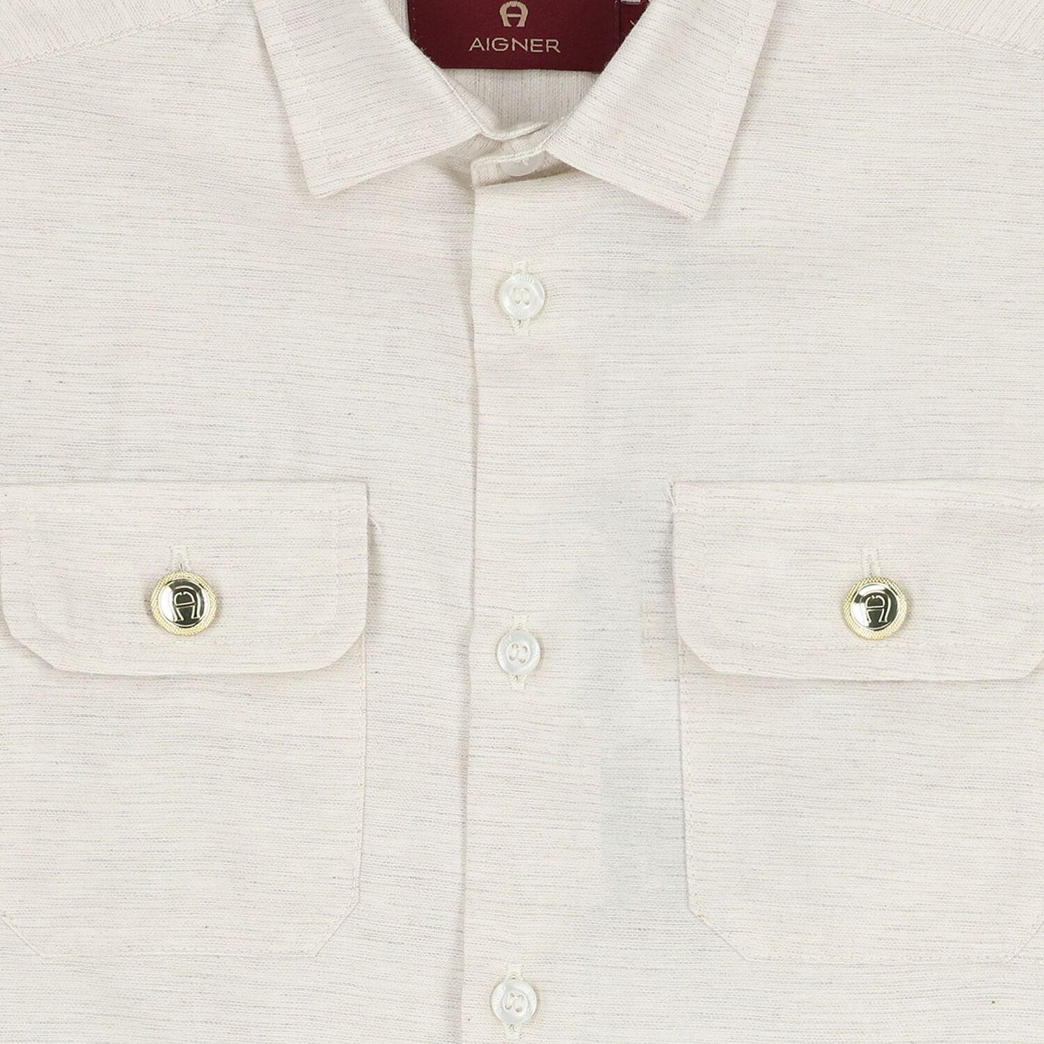 قميص باللون بيج اللون بشعار, 1, hi-res