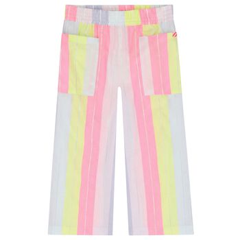 Girls Multi-Coloured Stripes Trousers