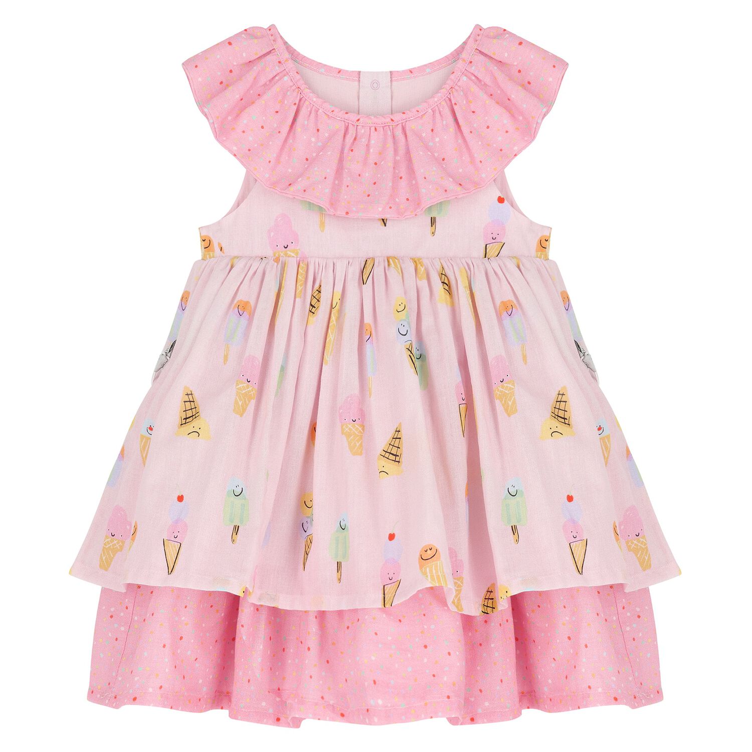 Younger Girls Pink Ice Cream Dress, 1, hi-res image number null