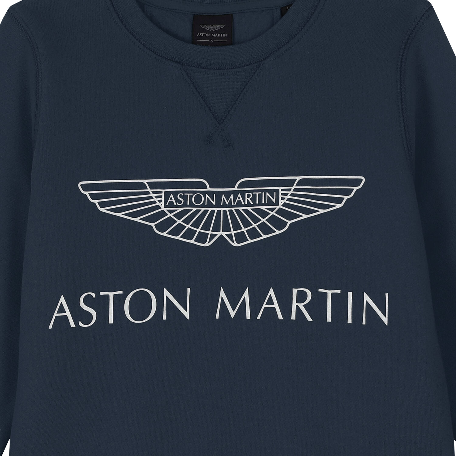 سويت شيرت بالشعار باللون الكحلى للاولاد, 1, hi-res