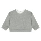 Younger Girls Grey & White Logo Skirt, 1, hi-res