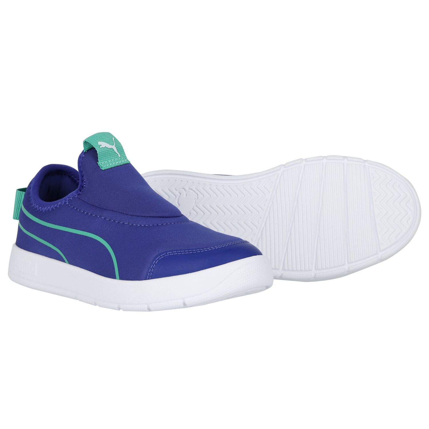 Boys Blue Courtflex v3 Slip On Trainers, 1, hi-res