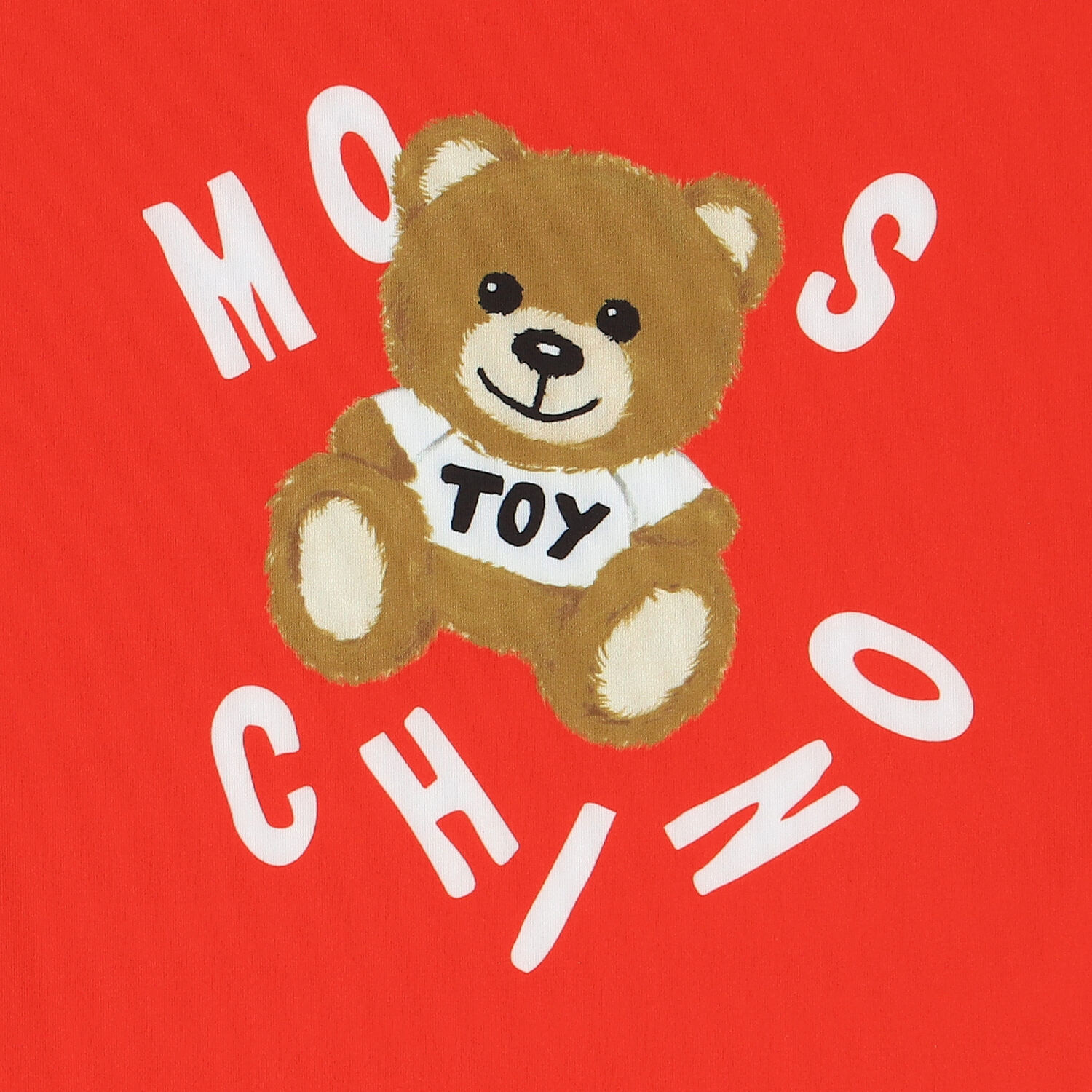 مايوه بنات بشعار تيدي باللون الأحمر , 3, hi-res