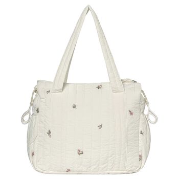 Ivory Floral Baby Changing Bag ( 27cm )