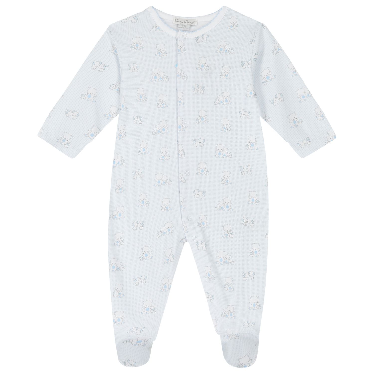 Baby Boys Blue Bear Besties Babygrow, 1, hi-res