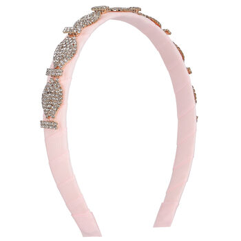 Girls Pink Embellished Hairband