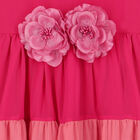 Girls Tiered Pink Chiffon Dress, 1, hi-res