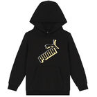 Black Logo Hooded Top, 1, hi-res