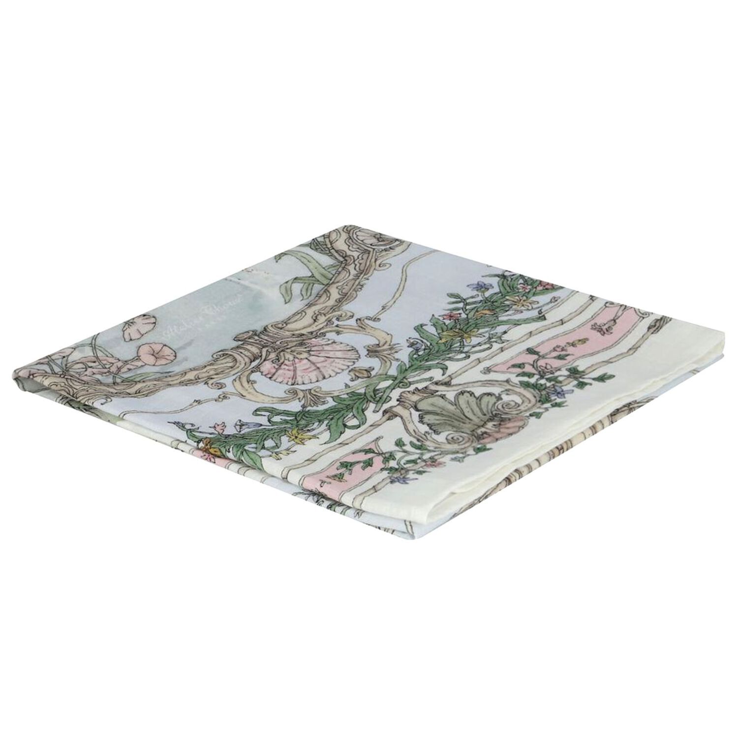 Ivory & Blue Tapestry Baby Swaddle & Bib Gift Set, 1, hi-res image number null