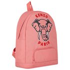 Girls Pink Elephant Logo Backpack, 1, hi-res