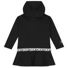 Girls Black Logo Hooded Dress, 1, hi-res