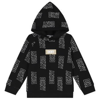 Black Logo Hooded Top