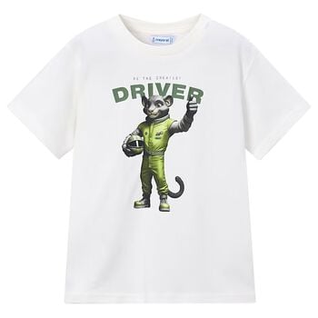 Boys Ivory Driver T-Shirt
