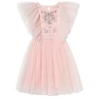Girls Pink Embellished Tutu Dress, 1, hi-res