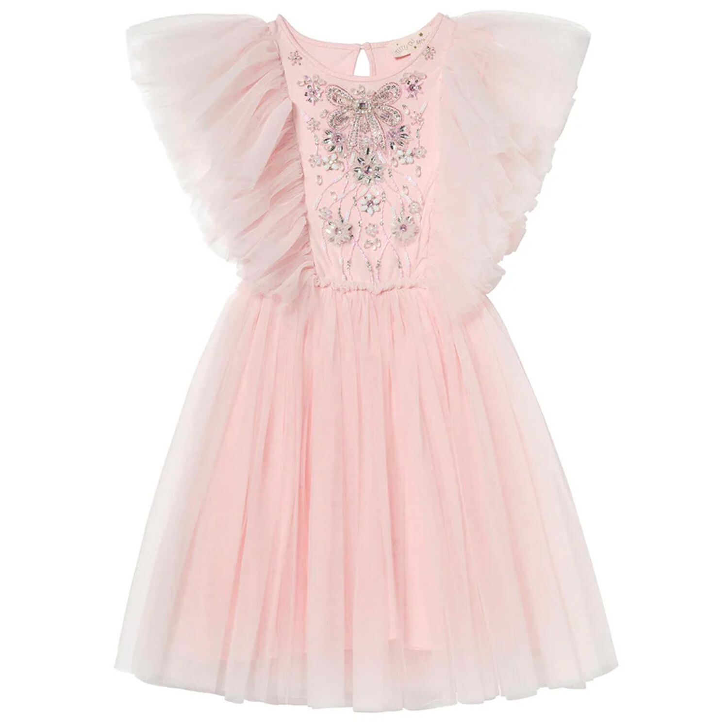 Girls Pink Embellished Tutu Dress, 1, hi-res