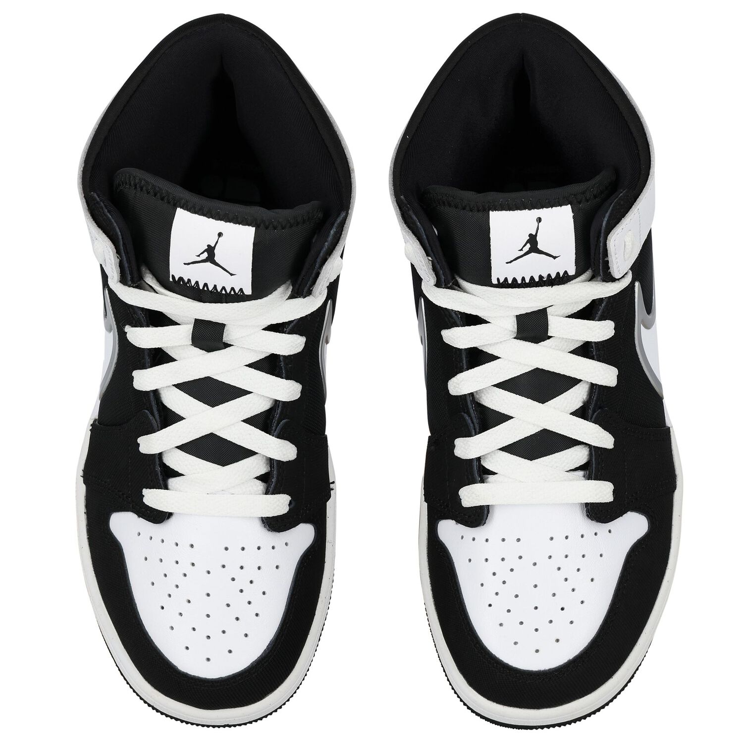 Black & White Jordan 1 Mid Easyon Trainers, 1, hi-res image number null
