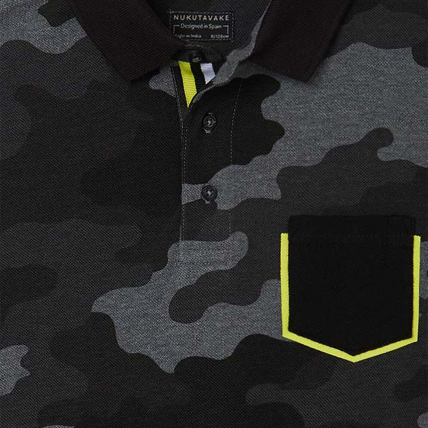 قميص بولو مموه بأكمام طويلة للأولاد, 1, hi-res