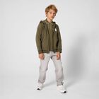 قميص رياضي للأولاد باللون الأخضر بشعار وغطاء رأس وسحاب, 1, hi-res