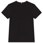 Boys Black Flag Logo Cotton T-Shirt, 1, hi-res