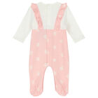 Girls Pink Babygrow & Hat Set, 1, hi-res