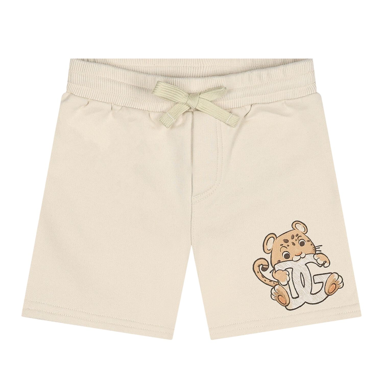 Baby Boys Beige Leopard Shorts, 1, hi-res