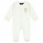 Ivory & Gold Logo Babygrow, 1, hi-res