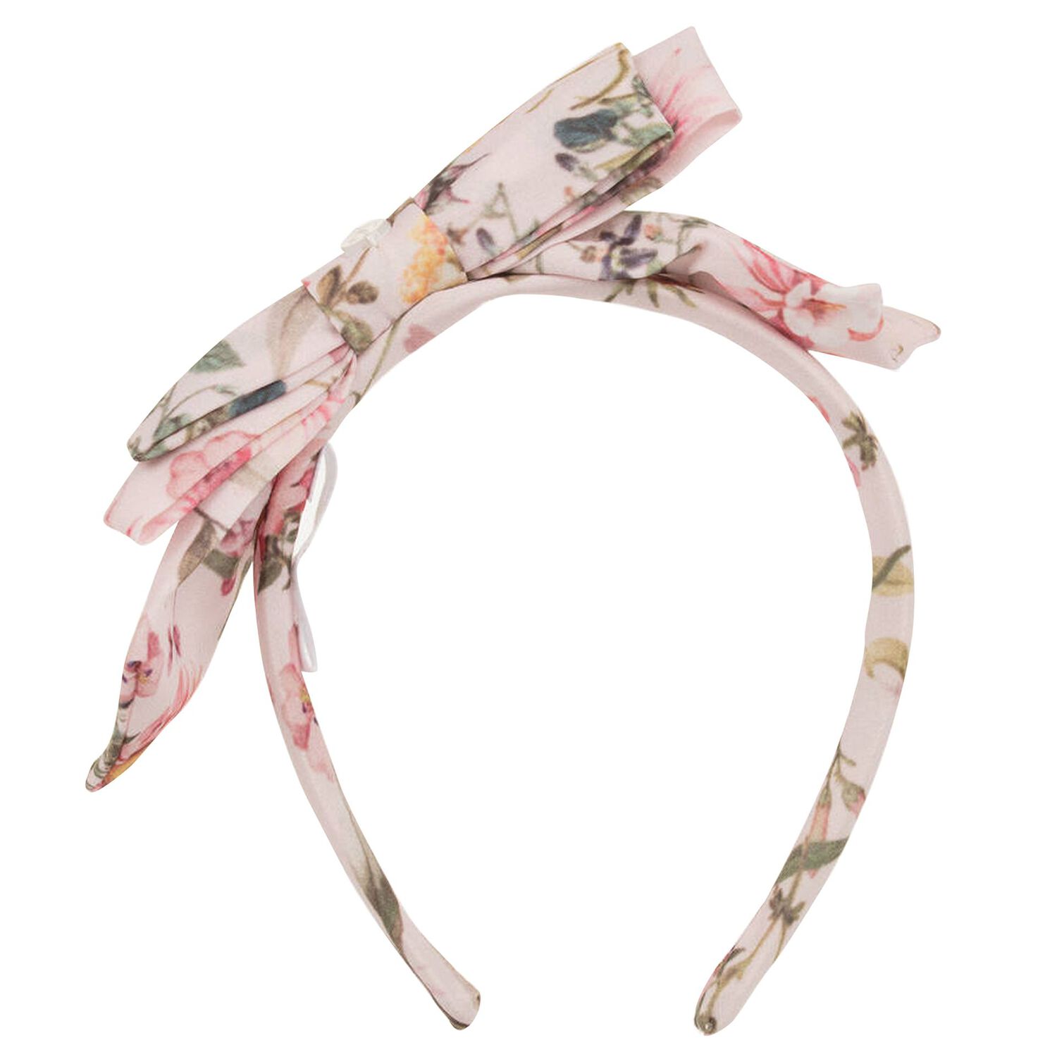 Girls Pink Floral Chiffon Headband, 2, hi-res image number null