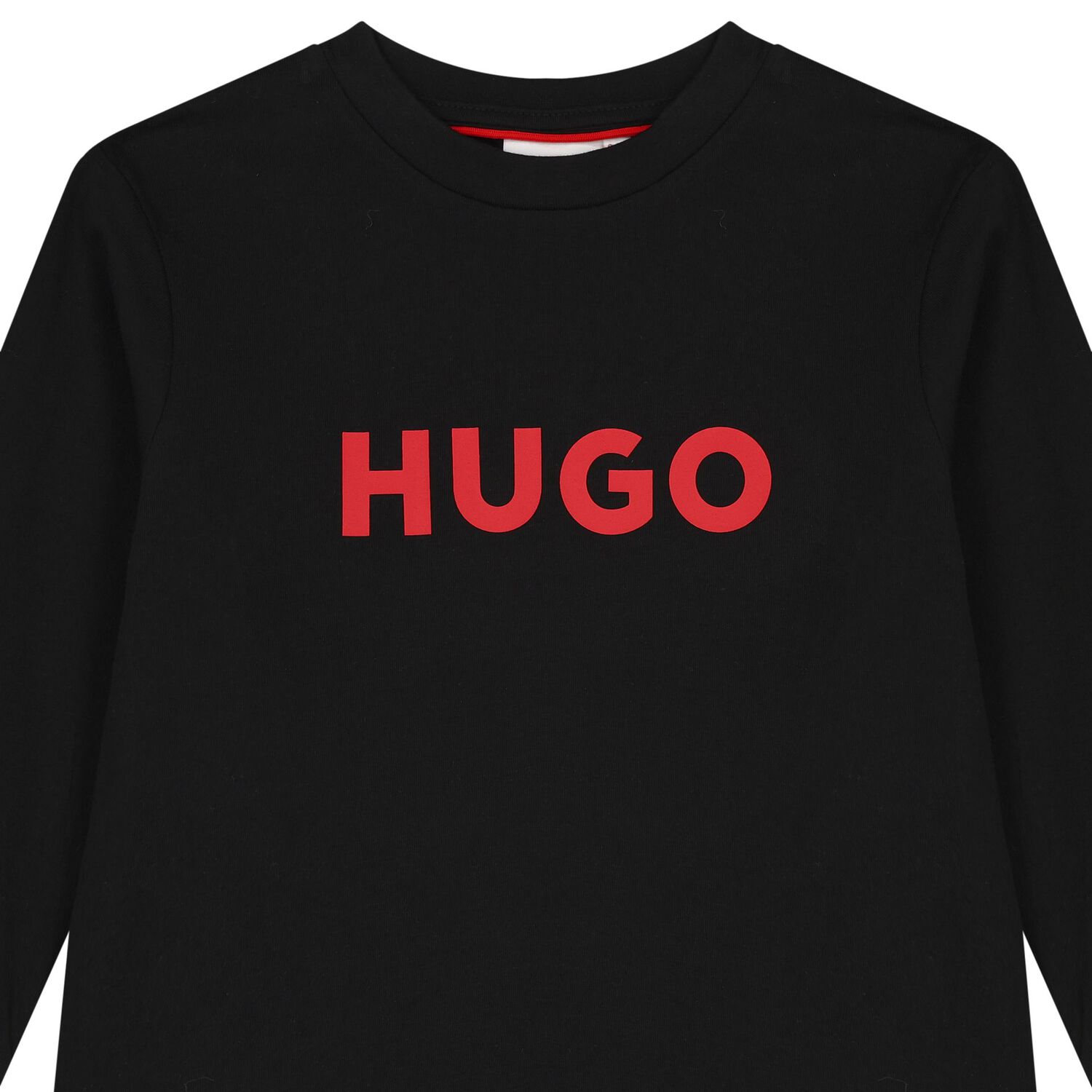 توب أولاد بأكمام بالشعار باللون  الأسود, 1, hi-res