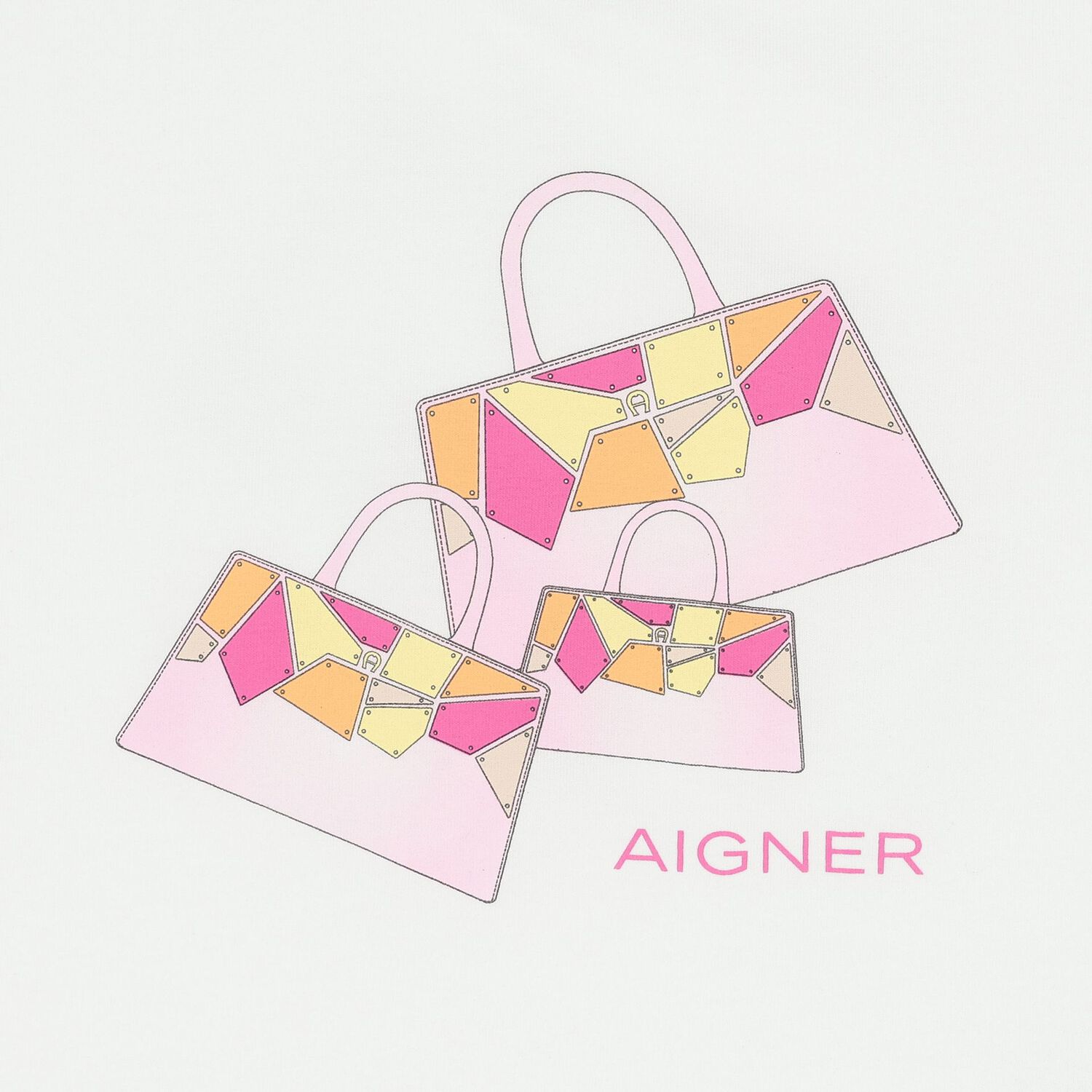 Younger Girls White Bag Logo T-Shirt, 1, hi-res image number null