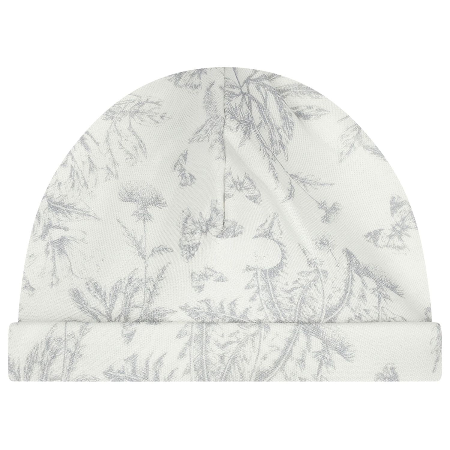Ivory & Grey Toile De Jouy Baby Hat, 2, hi-res