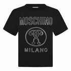 تيشيرت بالشعار باللون الاسود للاولاد, 1, hi-res