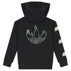 Black Logo Hooded Top, 1, hi-res