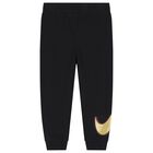 Boys Black Logo Tracksuit, 1, hi-res