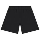 Girls Black Logo Shorts, 2, hi-res
