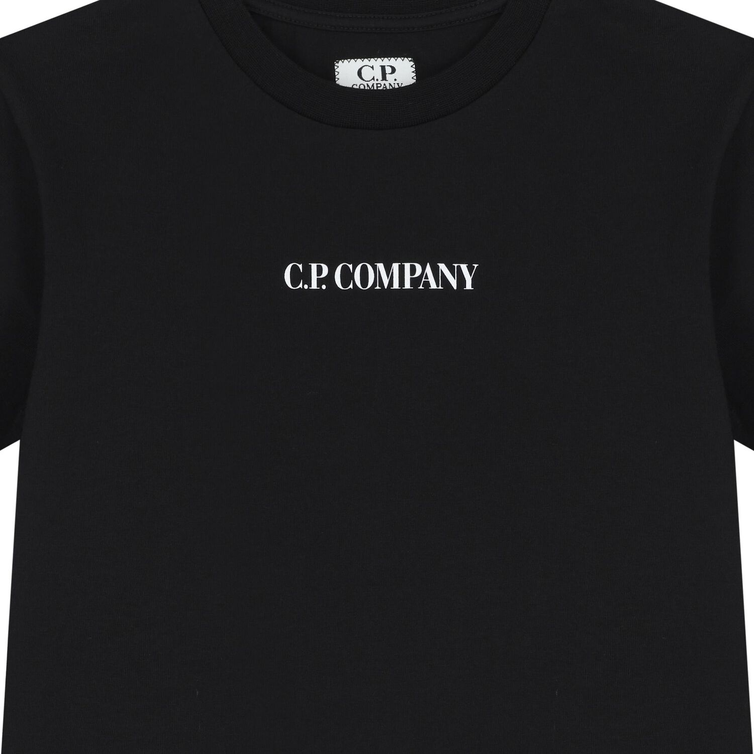 تيشيرت أولاد بالشعار باللون الأسود, 1, hi-res