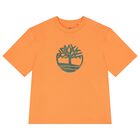 Boys Orange Logo T-Shirt, 1, hi-res