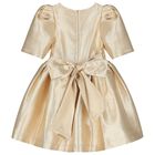 Girls Gold Flower Dress, 1, hi-res