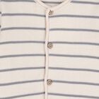Baby Boys White, Beige & Grey Knitted Dungaree Set ( 3 Piece ), 1, hi-res