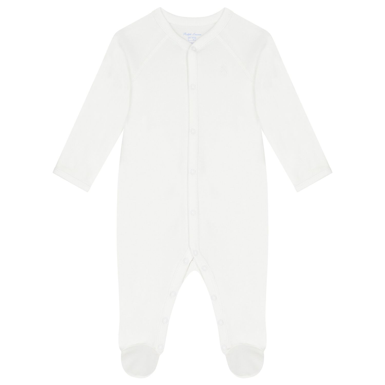 ملابس أطفال بشعار من القطن باللون الأبيض, 1, hi-res