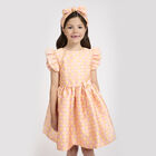 Girls Apricot Heart Dress, 4, hi-res