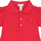 فستان رومبير بنات بالشعار باللون الزهرى, 1, hi-res