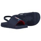 Boys Navy Blue Polo Bear Sliders, 1, hi-res