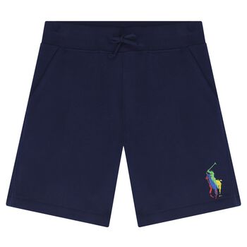 Boys Navy Logo Shorts
