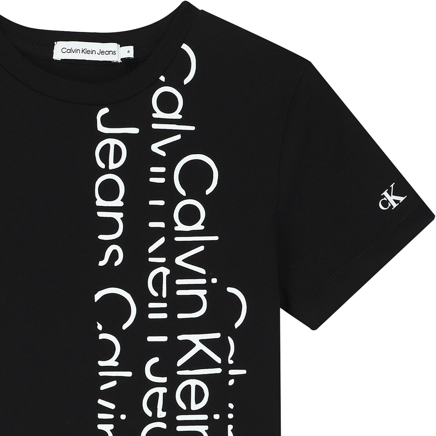 تيشيرت بالشعار باللون الأسود للأولاد, 1, hi-res