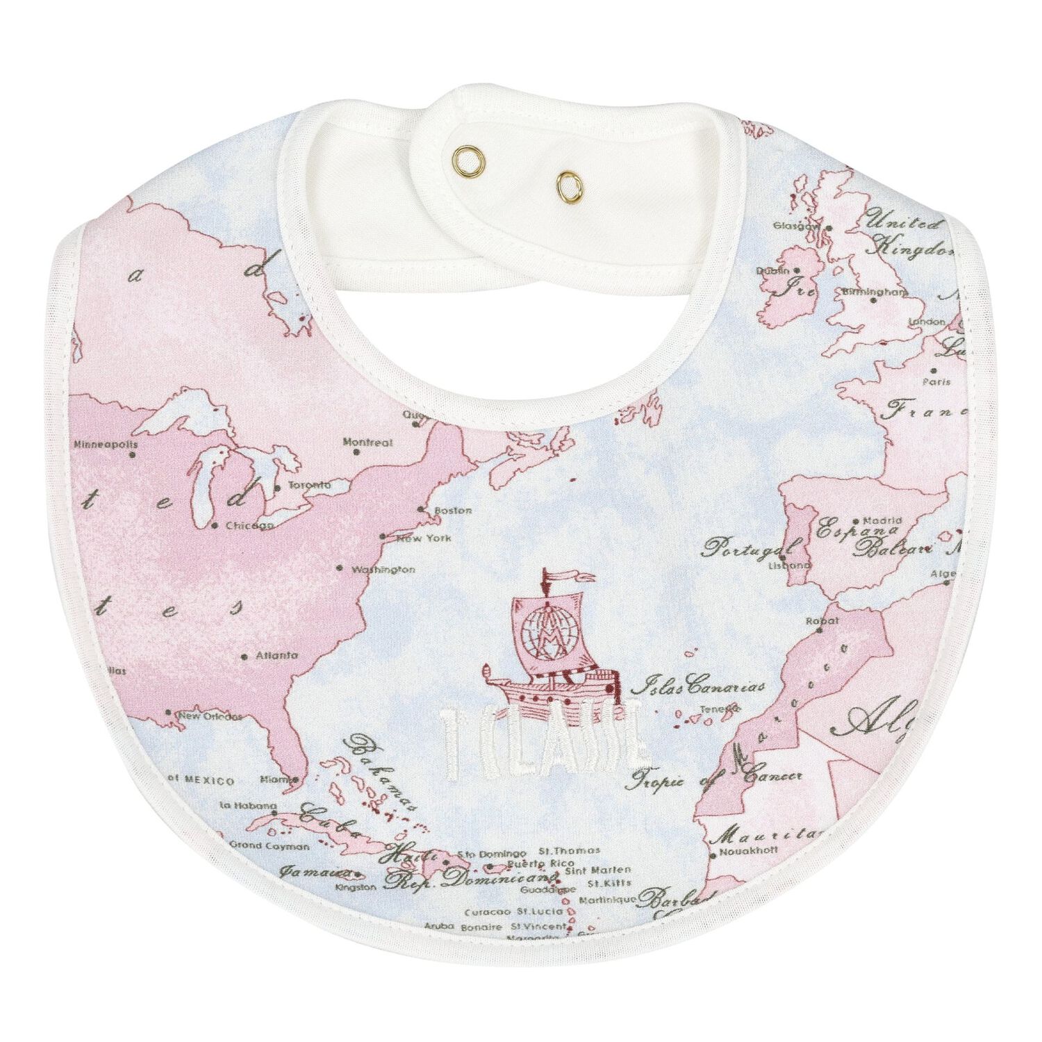 Baby Girls Pink & Blue Geo Map Babygrow Gift Set, 2, hi-res image number null