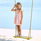 فستان مطرز للبنات باللون الوردى , 2, hi-res