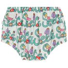 طقم فستان بشعار يونغر باللون العاجي والأخضر, 1, hi-res