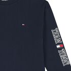 Boys Navy Blue Long Sleeve Top, 1, hi-res